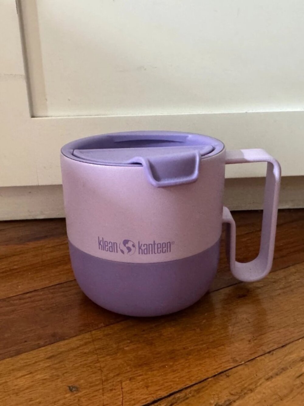 Klean Kanteen 14oz 399ML Rise Flip Lid Mug Cup - Orchid Bloom